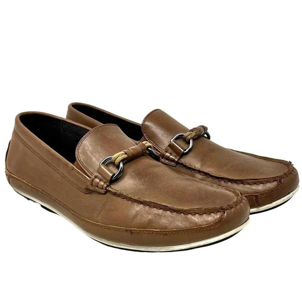 Clarks Rage Mens 60683732‎ Leather Moc Toe Loafer Cord and LeatherAccent 10.5